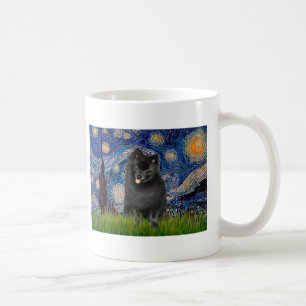 Caneca De Café Pomeraniano (preto) - Noite Estrelada