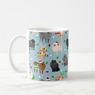 Caneca De Café Pomeranianos de Natal