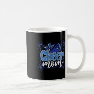 Caneca De Café Pompoms de Arco Azul Coquete Cheer Mãe Mamãe Cheer