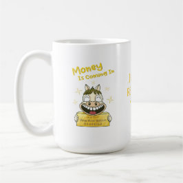 Caneca De Café Pônei de Manifestação de Riqueza com Nome Personal