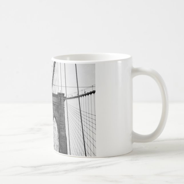 Caneca De Café Ponte Black White Brooklyn Nova York (Direita)