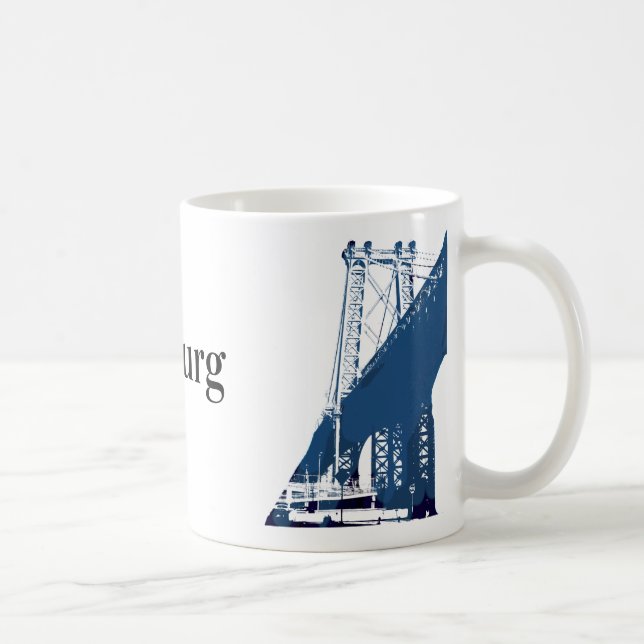 Caneca De Café Ponte Brooklyn New York de Williamsburg (Direita)