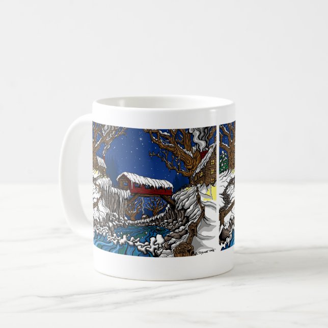 Caneca De Café Ponte coberta 11 oz Classic Mug (Frente Esquerda)