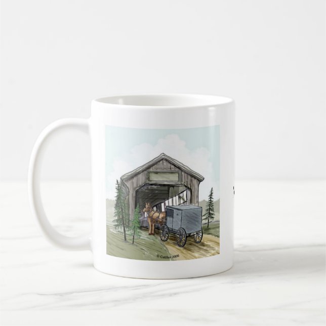 Caneca De Café Ponte Coberta Amish (Esquerda)