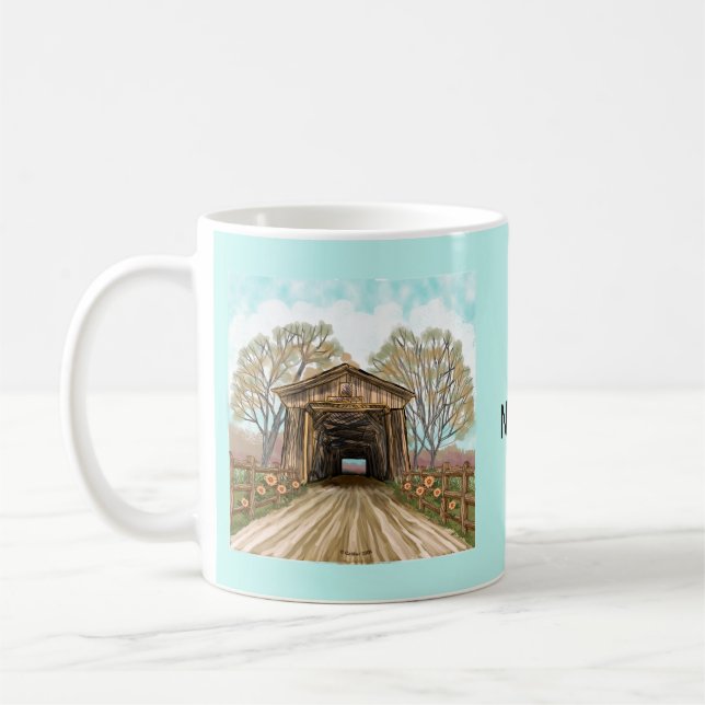 Caneca De Café Ponte Coberta de Verão (Esquerda)
