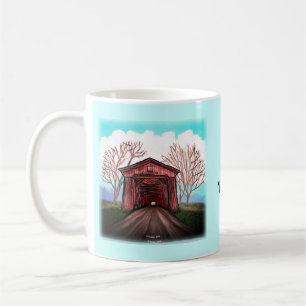 Caneca De Café Ponte coberta vermelha