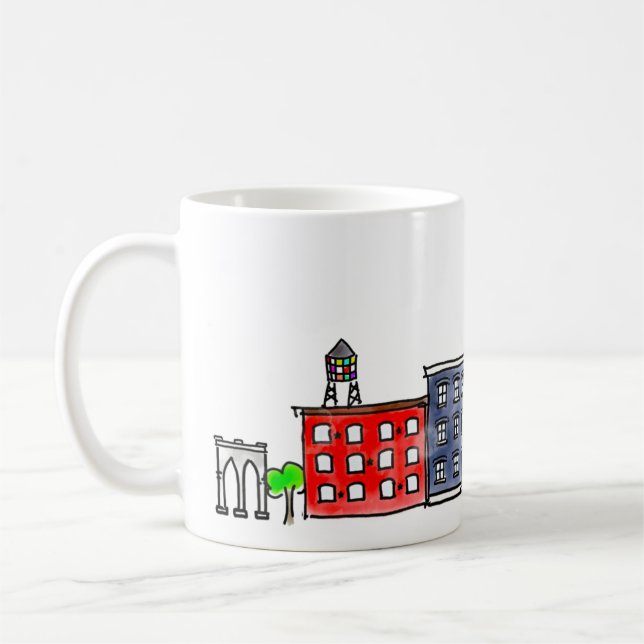 Caneca De Café Ponte de Brooklyn para Manhattan (Esquerda)