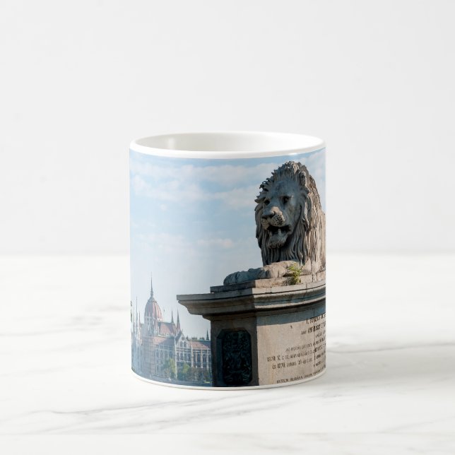 Caneca De Café Ponte de Cadeia Szechenyi e Parlamento de Budapest (Centro)