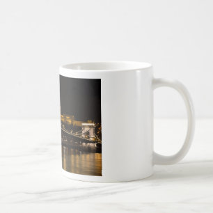Caneca De Café Ponte de Corrente com o Castelo de Buda, Hungria, 