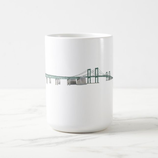 Caneca De Café Ponte de memorial de Delaware: modelo 3D: (Centro)