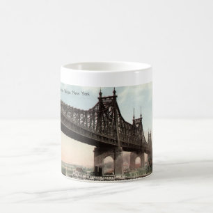 Caneca De Café Ponte de Queensboro, vintage 1915 da Nova Iorque