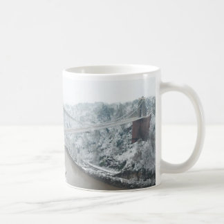 Caneca De Café Ponte de suspensão de Bristol Clifton no inverno