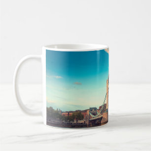 Caneca De Café Ponte de torre ao pôr do sol, Londonplace, Longo, 