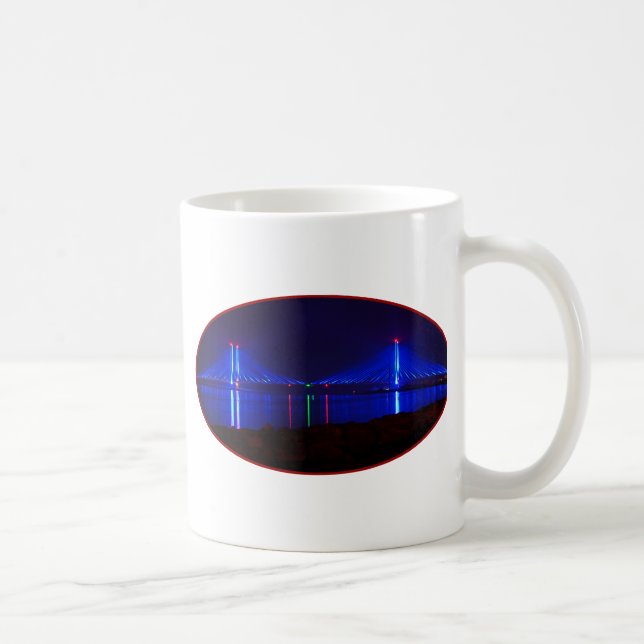 Caneca De Café Ponte fluvial indiana em um mug (Direita)