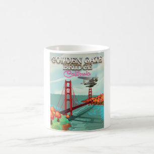 Caneca De Café Ponte Golden Gate cartoon de viagem pela Califórni