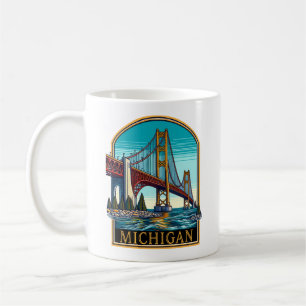 Caneca De Café Ponte Michigan Mackinaw