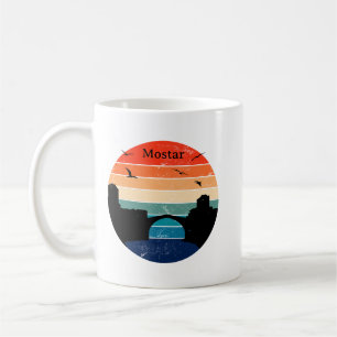 Caneca De Café Ponte Stari Most Mostar Retro Bósnia e Herzegovina