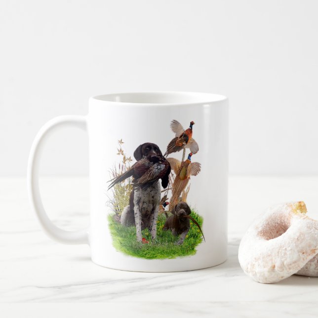 Caneca De Café Ponteiro alemão Shorthired (Com Donut)