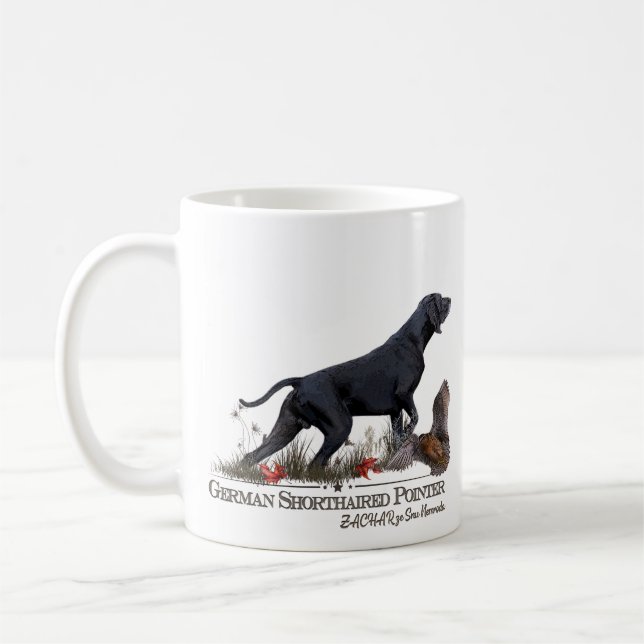 Caneca De Café Ponteiro alemão Shorthired, ZACHAR (Esquerda)