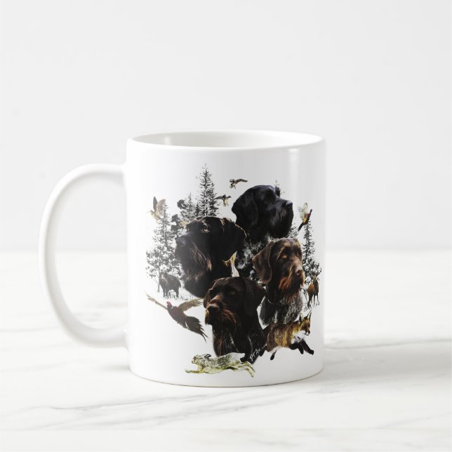 Caneca De Café Ponteiro alemão Wirehaired (Esquerda)