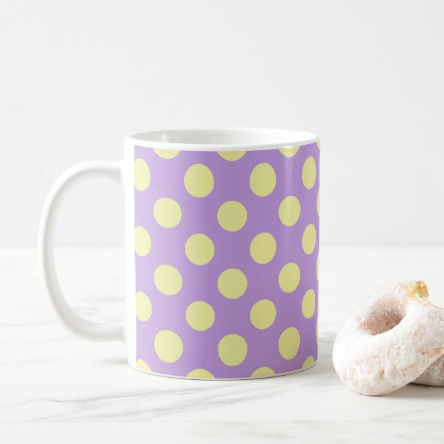 Caneca De Café Pontinhos de Limão e Lavanda (Com Donut)