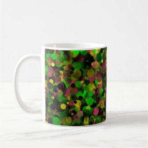 Caneca De Café Ponto Amarelo Verde Roxo 11oz Mug