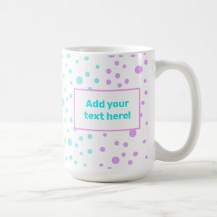 Caneca De Café Ponto de Chuva Colorido Personalizado
