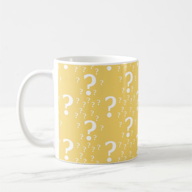 Caneca De Café Ponto de interrogação misterioso quebra-cabeça ama (Esquerda)