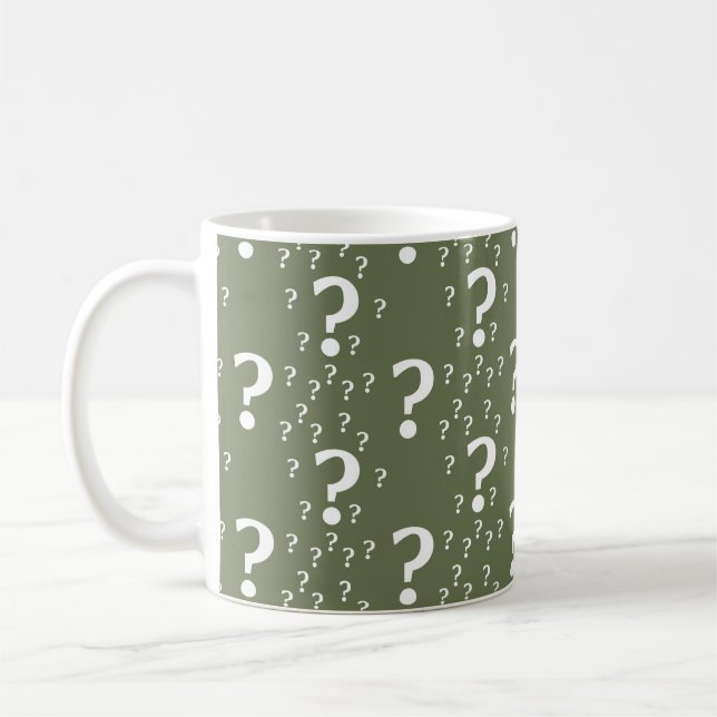 Caneca De Café Ponto de interrogação misterioso quebra-cabeça ver (Esquerda)