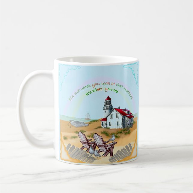 Caneca De Café Ponto de Vista da Casa de Luz  (Esquerda)