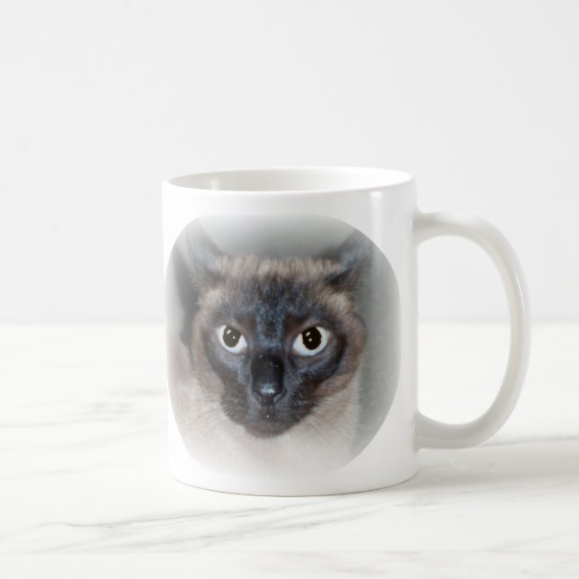 Caneca De Café Ponto do chocolate SIAMESE eu não faço, MANHÃS! (Direita)