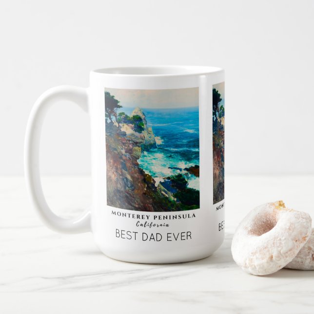 Caneca De Café Ponto Lobos Península de Monterey Califórnia Melho (Com Donut)