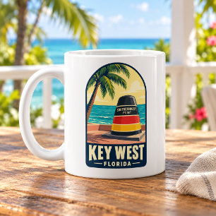 Caneca De Café Ponto Mais ao Sul da Flórida em Key West Vintage