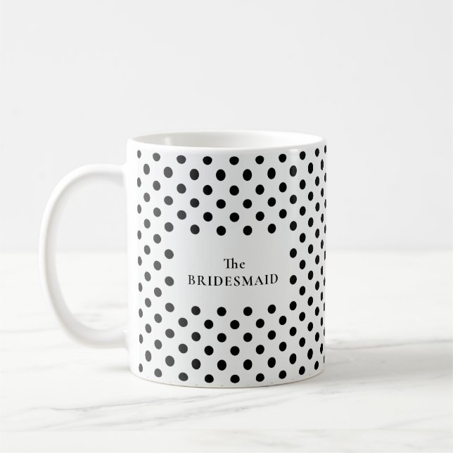 Caneca De Café Ponto Preto e Branco A DAMA DE HONRA (Esquerda)