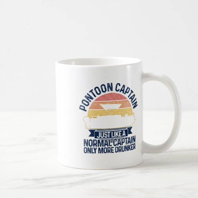 Caneca De Café Pontoon Boat Funny Gift (Direita)