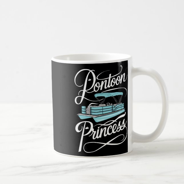 Caneca De Café Pontoon Boat Women Boating Princess Party  (Direita)