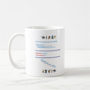 Caneca De Café Pontos 1 da prática, pontos 2 da prática