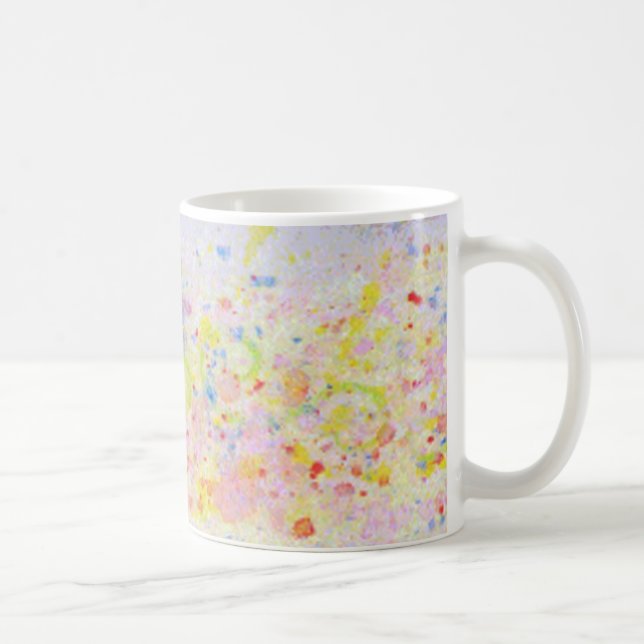 Caneca De Café Pontos Amarelos e Rosa - Mug (Direita)