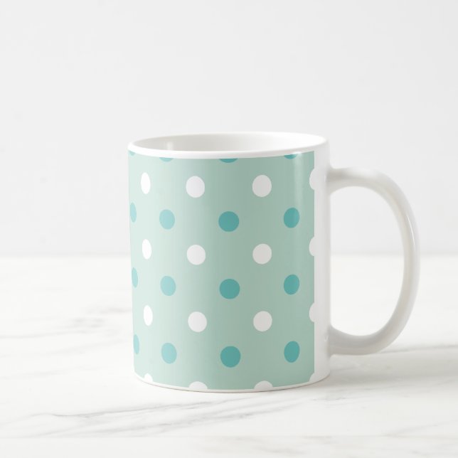 Caneca De Café Pontos azuis verdes da Casa da Moeda (Direita)