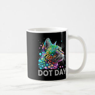 Caneca De Café Pontos Coloridos Gato Pão Feliz Dias Camisas Homen