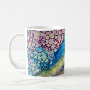 Caneca De Café Pontos coloridos Tinta alcoólica Abstrato líquid