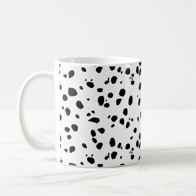 Caneca De Café Pontos Dalmatian, impressão Dalmatian, pele (Esquerda)