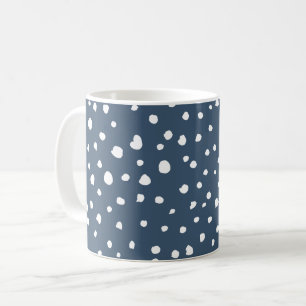 Caneca De Café Pontos Dalmáticos Azuis do marinho, Pontos Dalmáti