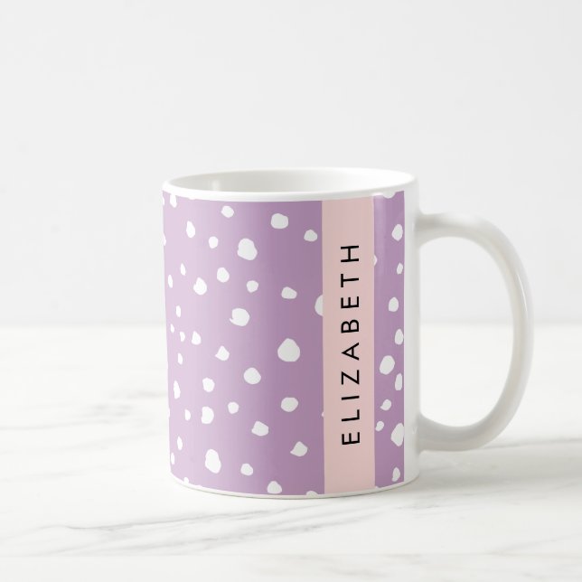 Caneca De Café Pontos Dalmáticos Lilac, Pontos Dalmáticos, Seu No (Direita)