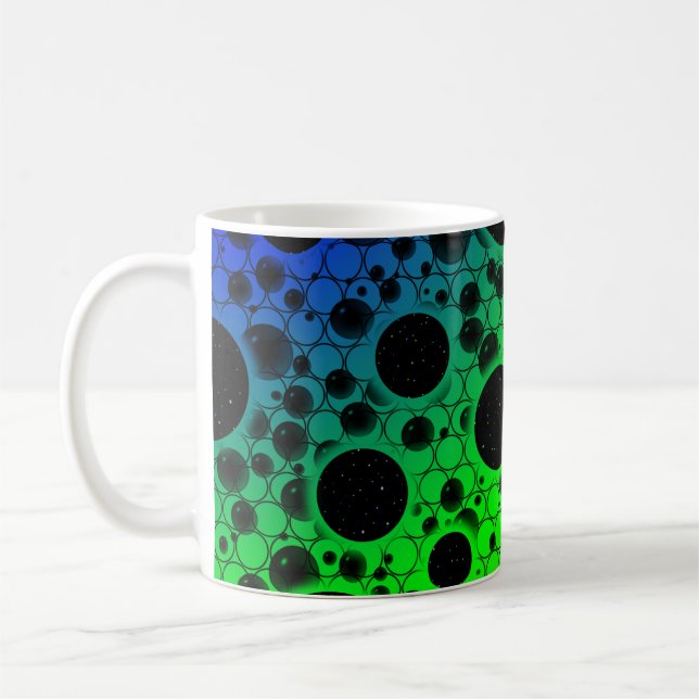 Caneca De Café Pontos de bolhas espaciais - Rainbow PBGYO (Esquerda)