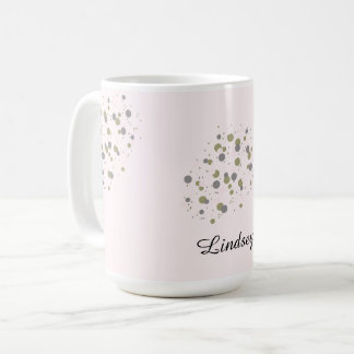 Caneca De Café Pontos de Confetes Com Nome