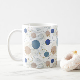 Caneca De Café Pontos de Cor de Areia e Azul da Praia