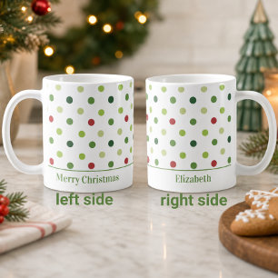 Caneca De Café Pontos de Natal Feliz Nome