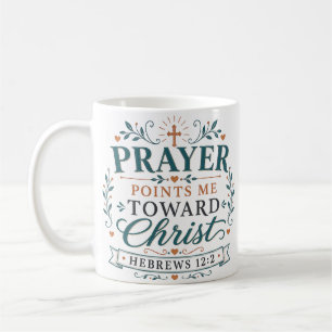 Caneca De Café Pontos de Oração Me Dirigem a Cristo Citação Crist