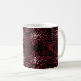 Caneca De Café Pontos de respingos abstratos de tons rosados e ve